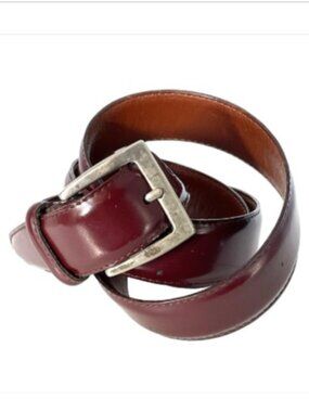 Coach Leather Belt Brown Burgundy Mens Size 36 Made In USA Dress Casual Classic
